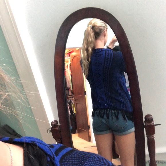 black and blue sweater cardigan 💙🖤 - Picture 3 of 5